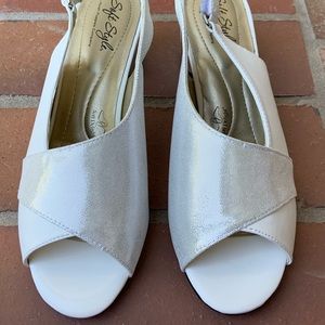 Soft Styles by Hush Puppies White Slingback Shoes